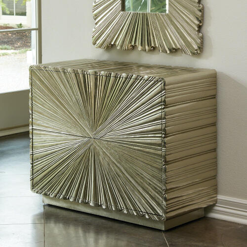 Linenfold Two-Drawer Chest-Silver