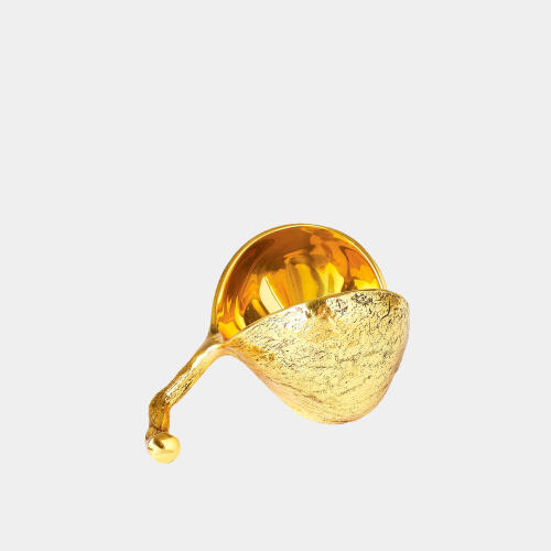 Chestnut Carved Bowl-Brass