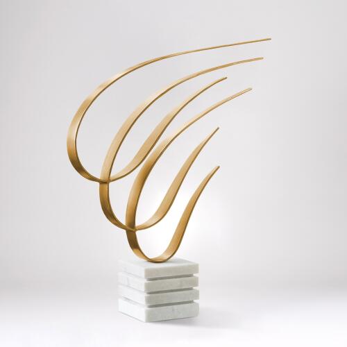 Swoosh Sculpture-Gold