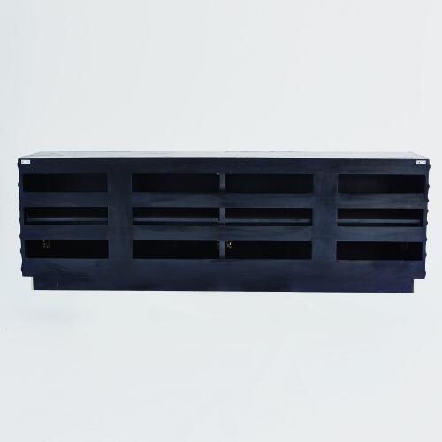 pleated media cabinet