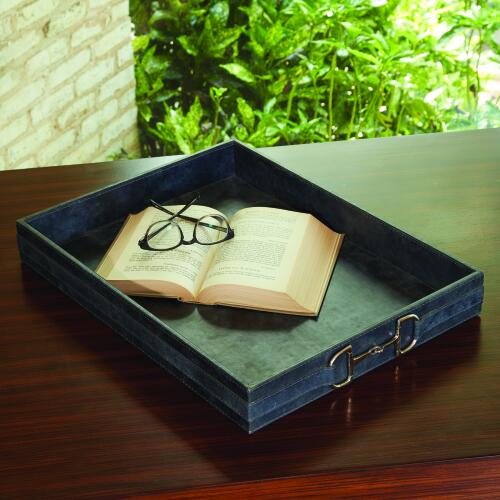 Stirrup Detail Tray-Blue Wash