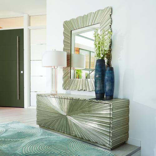 Linenfold Mirror-Silver