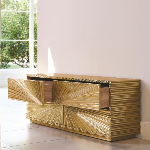 Linenfold Cabinet-Brass