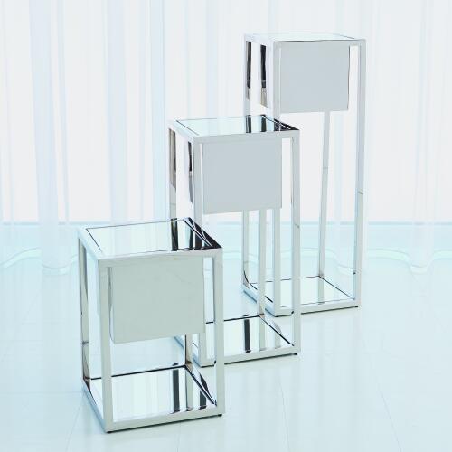 Escher Pedestal/Planter-Nickel