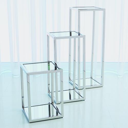 Escher Pedestal/Planter-Nickel