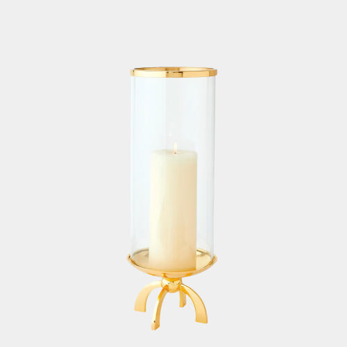 Kimbrough Quad Base Hurricane-Brass