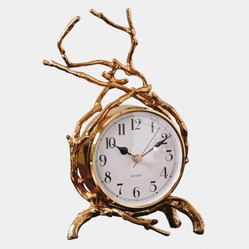 twig clock-brass