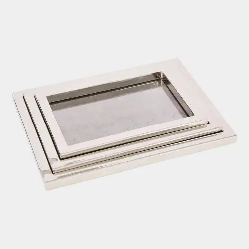 Hanson S/3 Stepped Nesting Trays-Nickel