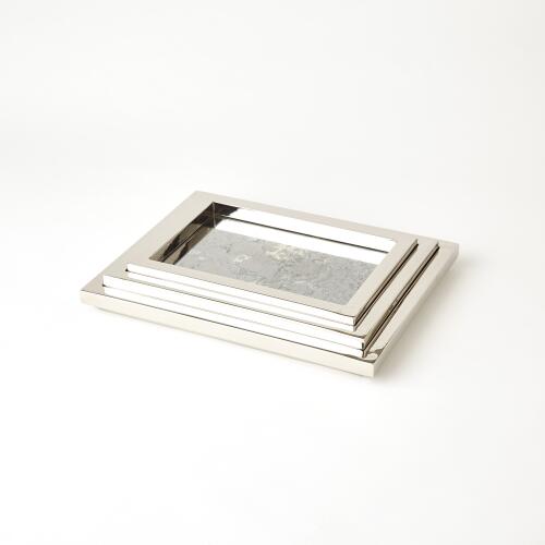 S/3 Stepped Nesting Trays-Nickel