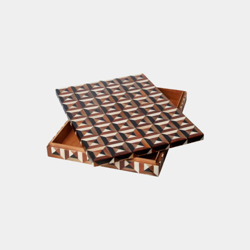 Triangle Marquetry Box