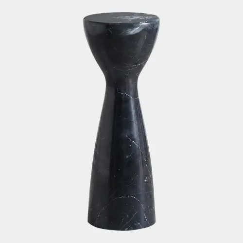 Moniker Marble Tower Table-Black-Sm