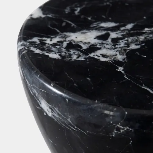Moniker Marble Tower Table-Black-Sm