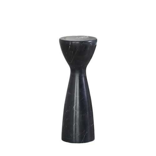 marble tower table-black