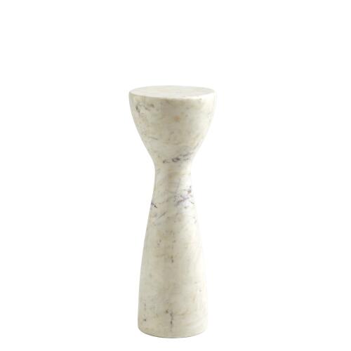 marble tower table-white