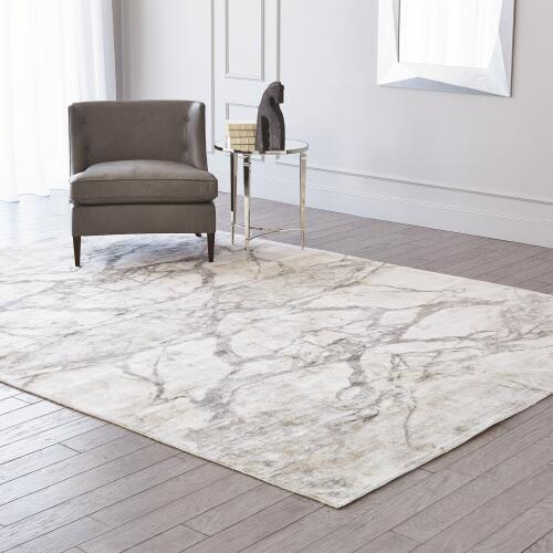 Mirror Match Marble Rug-Neutrals