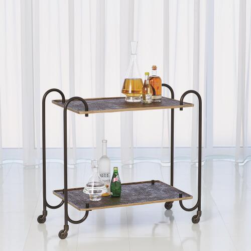 Blade Bar Cart-Bronze