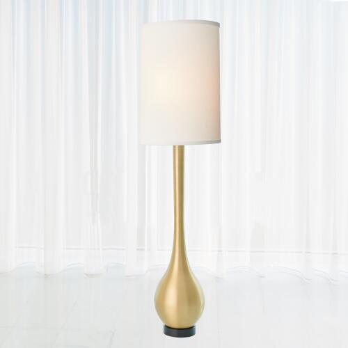 Bulb Floor Lamp-Brushed Brass
