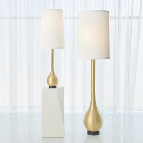 Bulb Floor Lamp-Brushed Brass