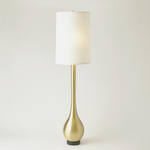 bulb floor lamp-brushed brass