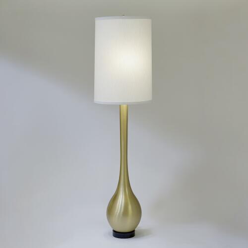Bulb Floor Lamp-Brushed Brass