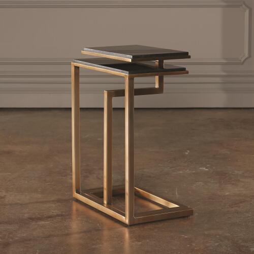 S/2 C-Nesting Tables-Brass