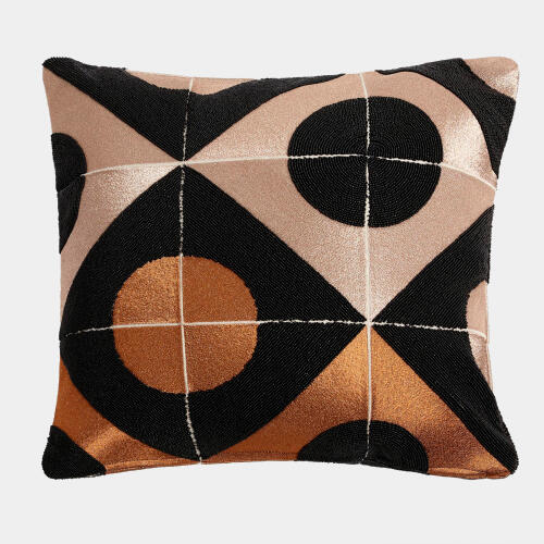 circle marquetry pillow
