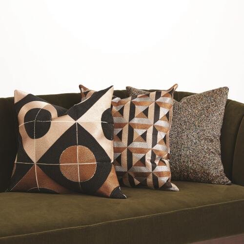 Triangle Marquetry Pillow