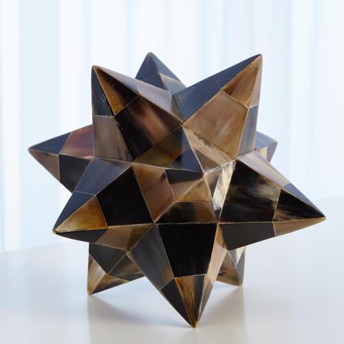 Stellated Dodecahedron-Brown Horn