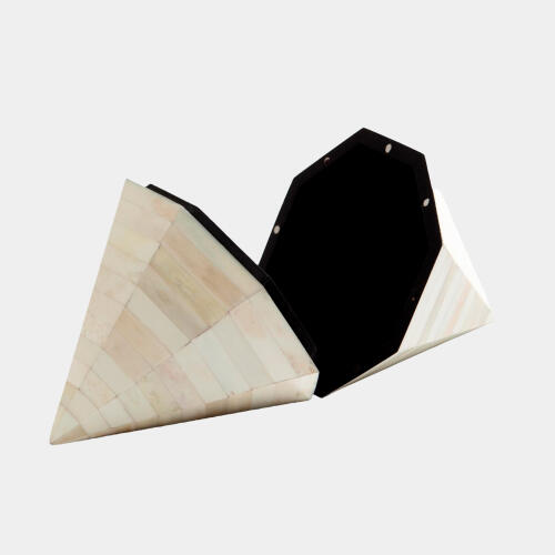 Conoid Triangle Box-White Bone