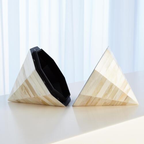 Triangle Cone Box-White Bone