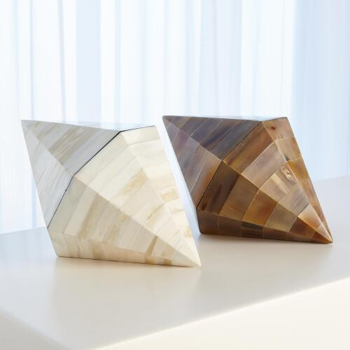 Triangle Cone Box-White Bone