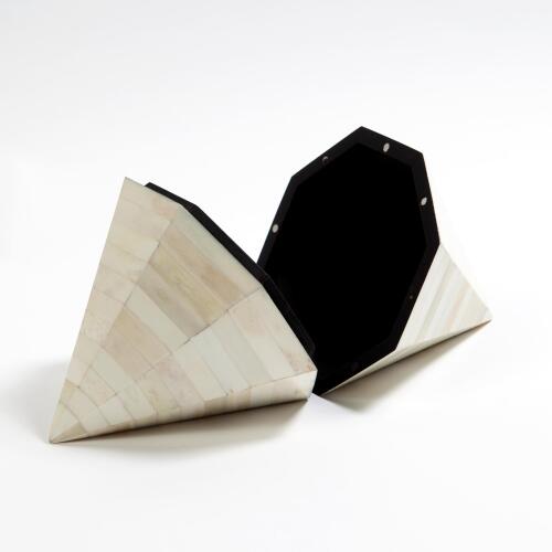 Triangle Cone Box-White Bone