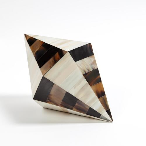 Triangle Cone Box-Brown Horn/White Bone