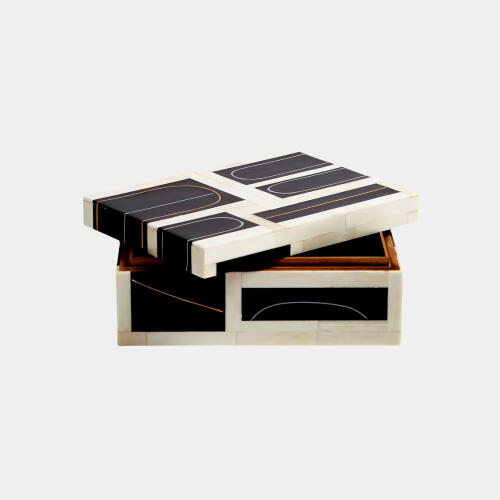 Mondri Loop Box-Black/Brass