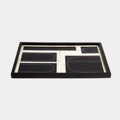 Mondri Loop Tray-Black/Brass