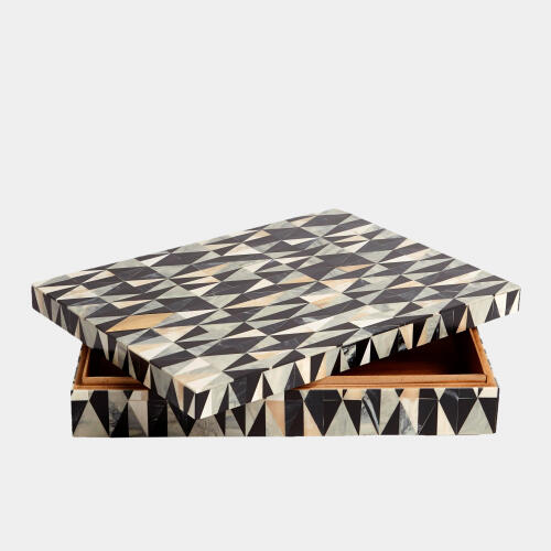 Calisson Diamond Box-Brass/Black