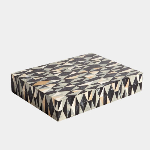 Calisson Diamond Box-Brass/Black