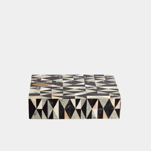 Calisson Diamond Box-Brass/Black