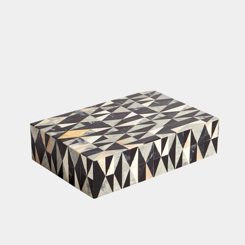 Calisson Diamond Box-Brass/Black