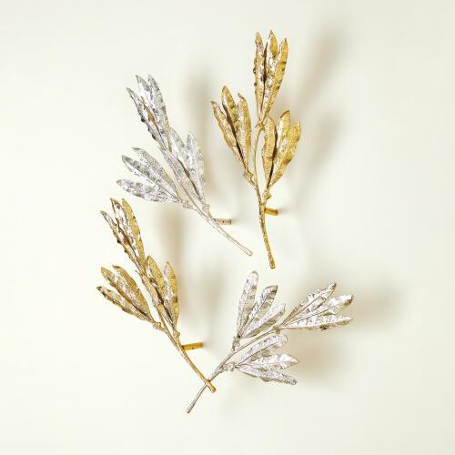 Mango Leaves Wall Decor-Brass