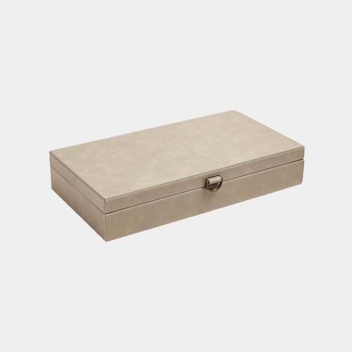 Edwin Marbled Leather D Ring Box-Light Gray