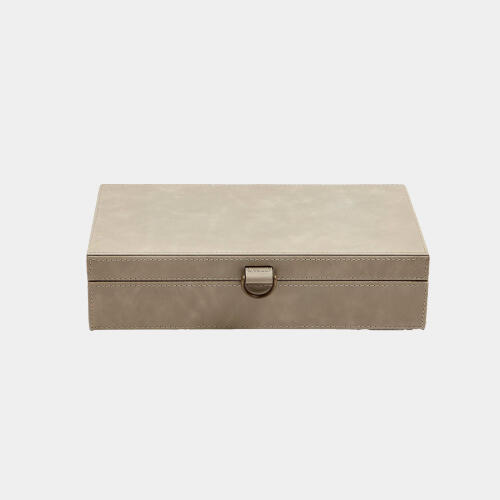 Edwin Marbled Leather D Ring Box-Light Gray
