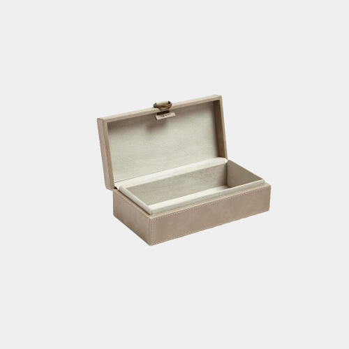 Edwin Marbled Leather D Ring Box-Light Gray