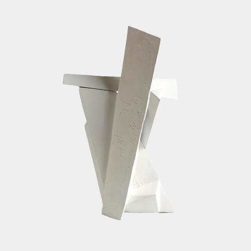 Angular Outcrop Sculpture-White