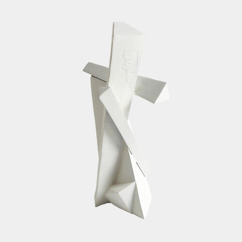 Angular Outcrop Sculpture-White