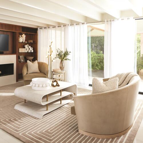 Bronte S/3 Marble Top Nesting Tables-Brass