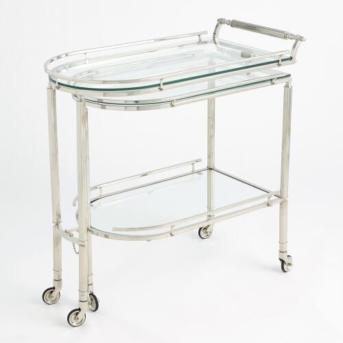 Gallery Folding Bar-Shiny Nickel
