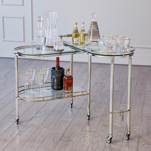 Gallery Folding Bar-Shiny Nickel
