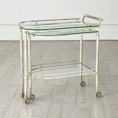 Gallery Folding Bar-Shiny Nickel