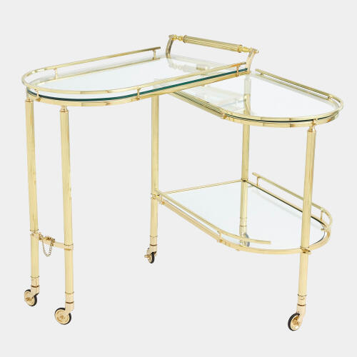 Gallery Folding Bar-Shiny Brass
